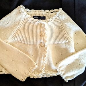 BabyGap cotton cropped cardigan sweater